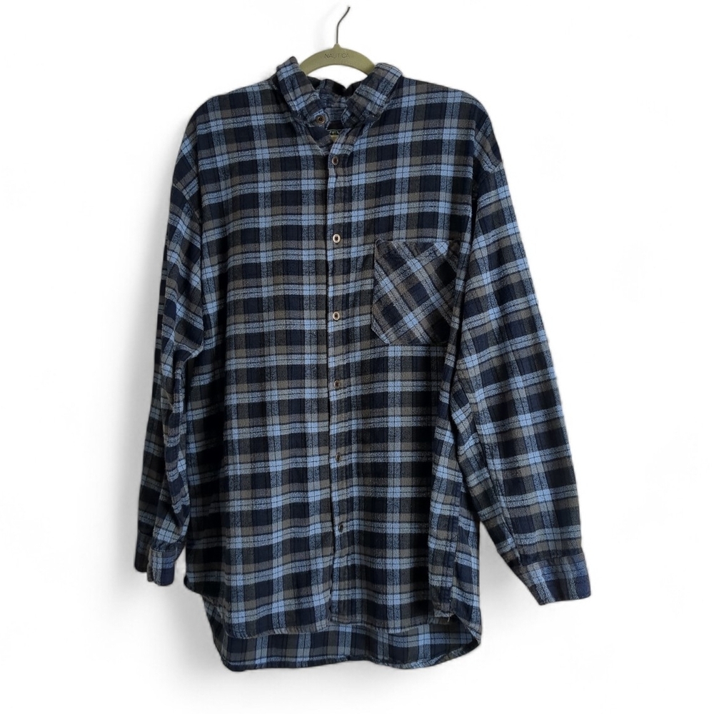Key Work Wear Button Up Long Sleeve Flannel Big & Tall Sz XL